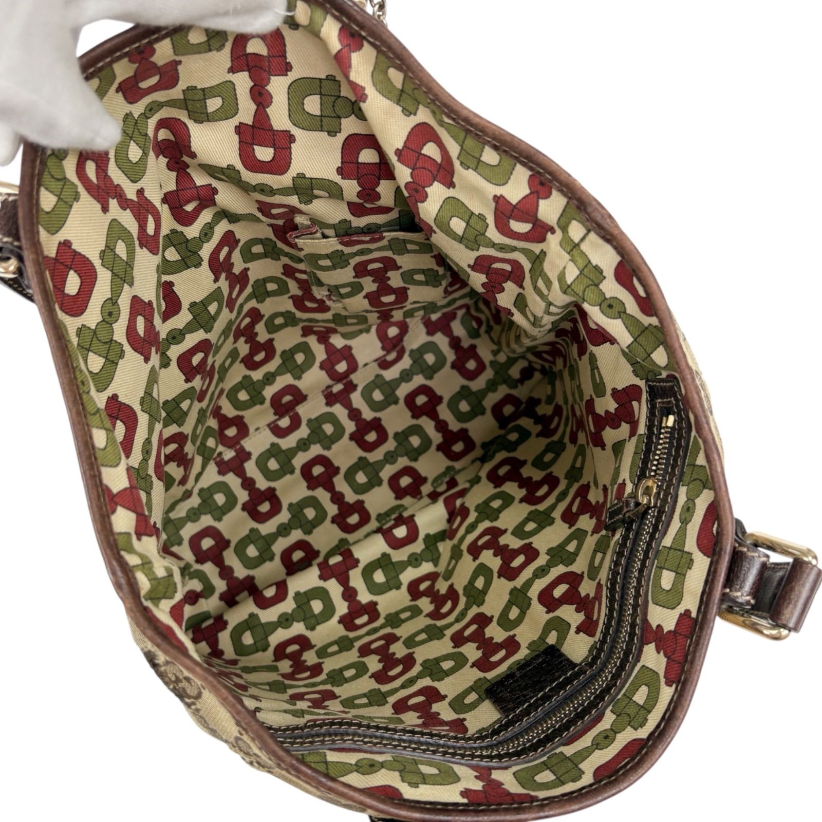グッチ GUCCI トートバッグ GGキャンバス キノコ 刺繍 キノコチャーム