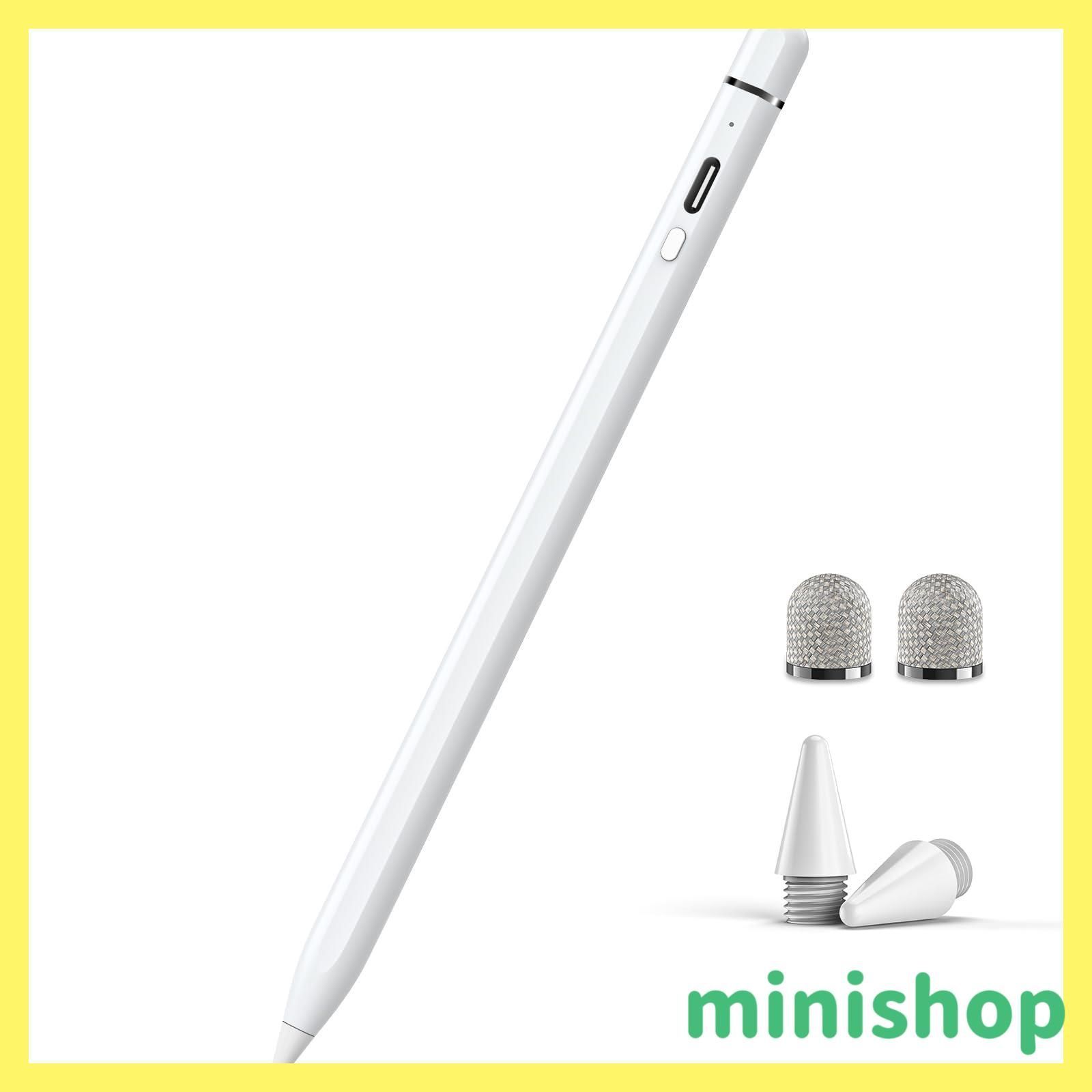 【人気商品】iPad ペン【2023年最新型 POMペン先/導電繊維ペン先 2in1】 スタイラスペン タッチペン 高感度 高精度 傾き感知 磁気吸着 パームリジェクション付き USB-C充電式 Adrawpen iPad/iPad Air/iPad 