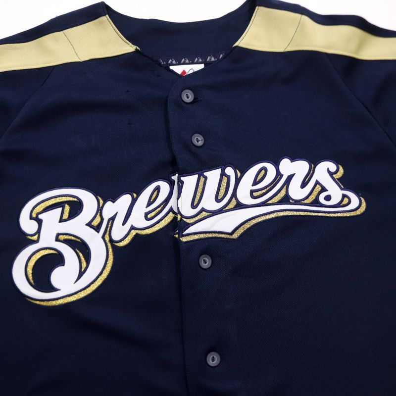 DEADSTOCK 00s MLB majestic ミルウォーキー・ブルワーズ J.J.ハーディ