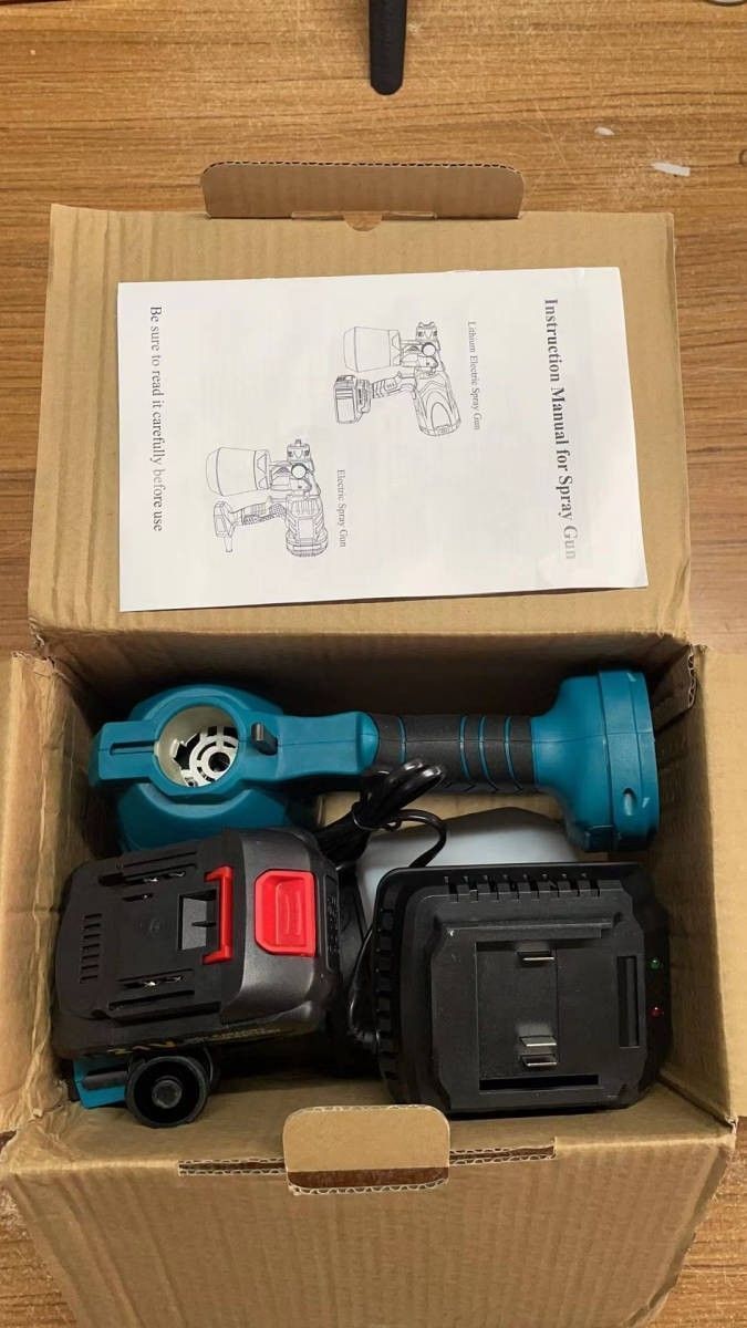 本体 電池1枚 充電器1枚 スプレーガン 充電式 塗装機 コードレススプレーガン 21Vバッテリー 1枚 塗装ガン 噴射量調節 漏斗と洗浄針付き 18Vマキタバッテリー併用 PSE認証済み