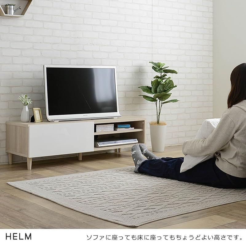佐藤産業 HELM テレビ台 ローボード 幅118cm 奥行40cm 高さ35cm オーク