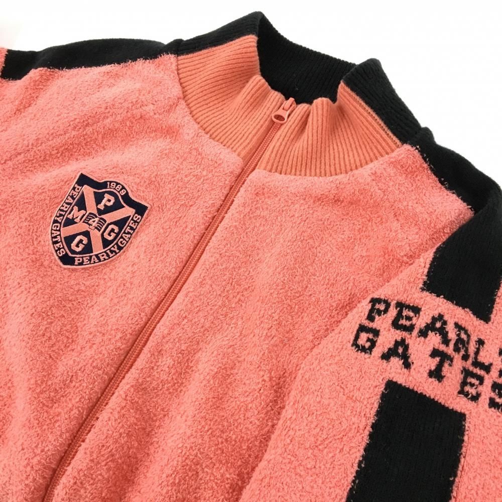 パーリーゲイツ サーモンピンクロゴセーター PEARLY GATES パーリー