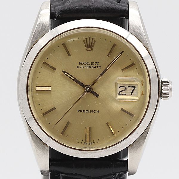 級 ロレックス オイスターデイト プレシジョン 6694 5744072 手巻 金文字盤 メンズ腕時計 0009020 9TJT ABC16613 SMZ