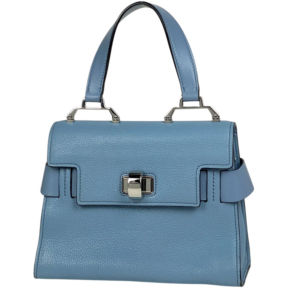 miumiu ミュウミュウ マテラッセ ハンドバッグ ナッパクリスタル 青色