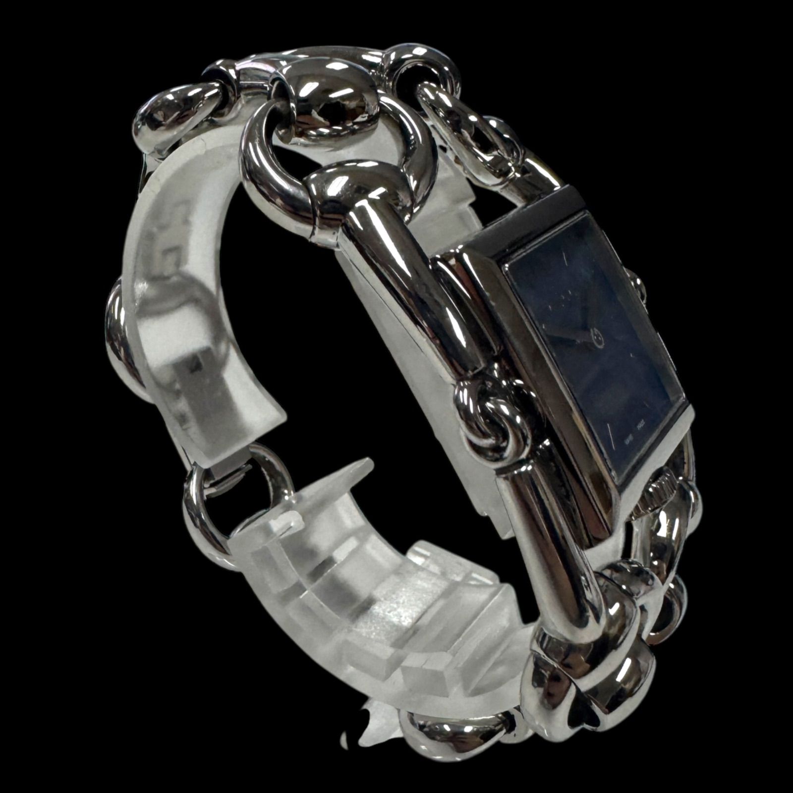 稼働 美品 GUCCI グッチ シニョーリア 116.3 ブルーシェル文字盤