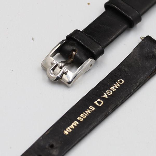 オメガ　11mm純正ベルト オメガ 純正ベルト レザーベルト ブラックカラー 11mm
