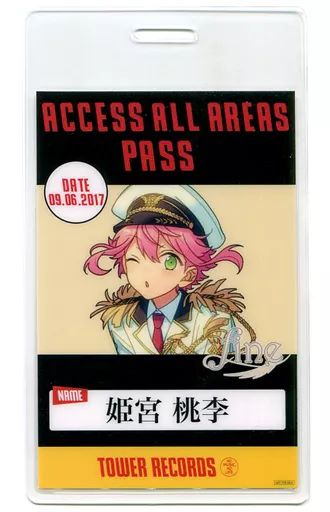 キャラカード(キャラクター)　姫宮桃李 バックステージパス風カード 「あんさんぶるスターズ! ユニットソングCD 3rd vol.03 fine」 タワーレコード購入特典 中古】キャラカード(キャラクター) 姫宮桃李 バックステージパス