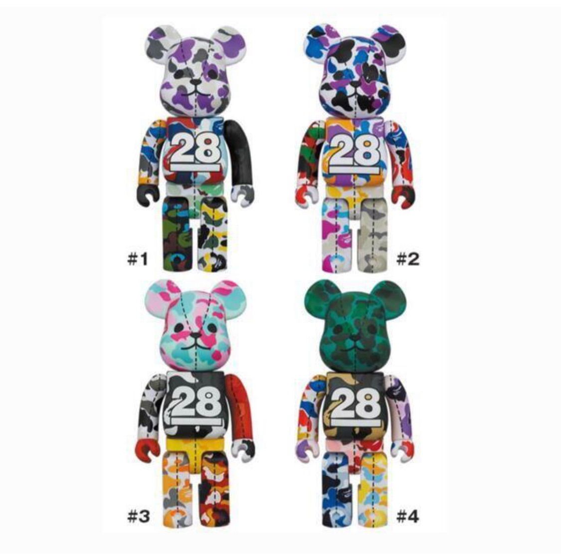 4体セット】 BE@RBRICK BAPE(R) CAMO 28TH - メルカリ
