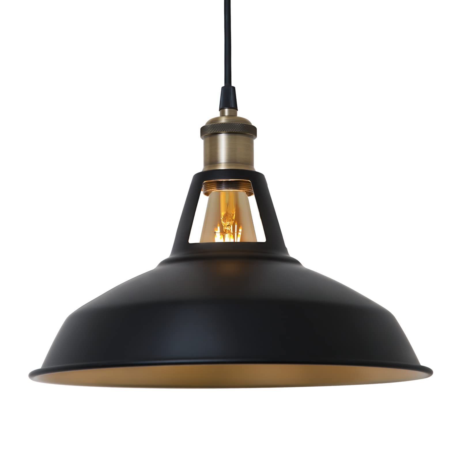 新品 Haian Support ペンダントライト レトロ 照明器具 E26 引掛けシーリング 1灯 黒 天井照明 LED 電球対応 電球別売り 北欧 インダストリアル 鉄 リビング ダイニング 食卓用 簡単取り付け 工事不