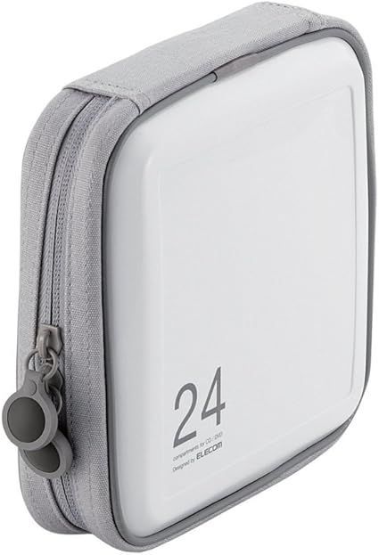 正規品，新品 【在庫処分】エレコム DVD CDケース セミハード ファスナー付 24枚収納 ホワイト CCD-H24WH 応募券