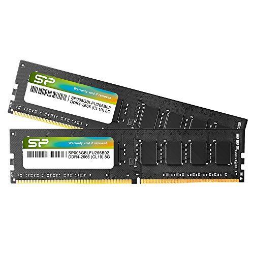 8GB×2枚_DDR4-2666_単品 シリコンパワー デスクトップPC用 メモリ DDR4 2666 PC4-21300 8GB x 2枚 (16GB) 288Pin 1.2V CL19 SP016GBLFU266B22