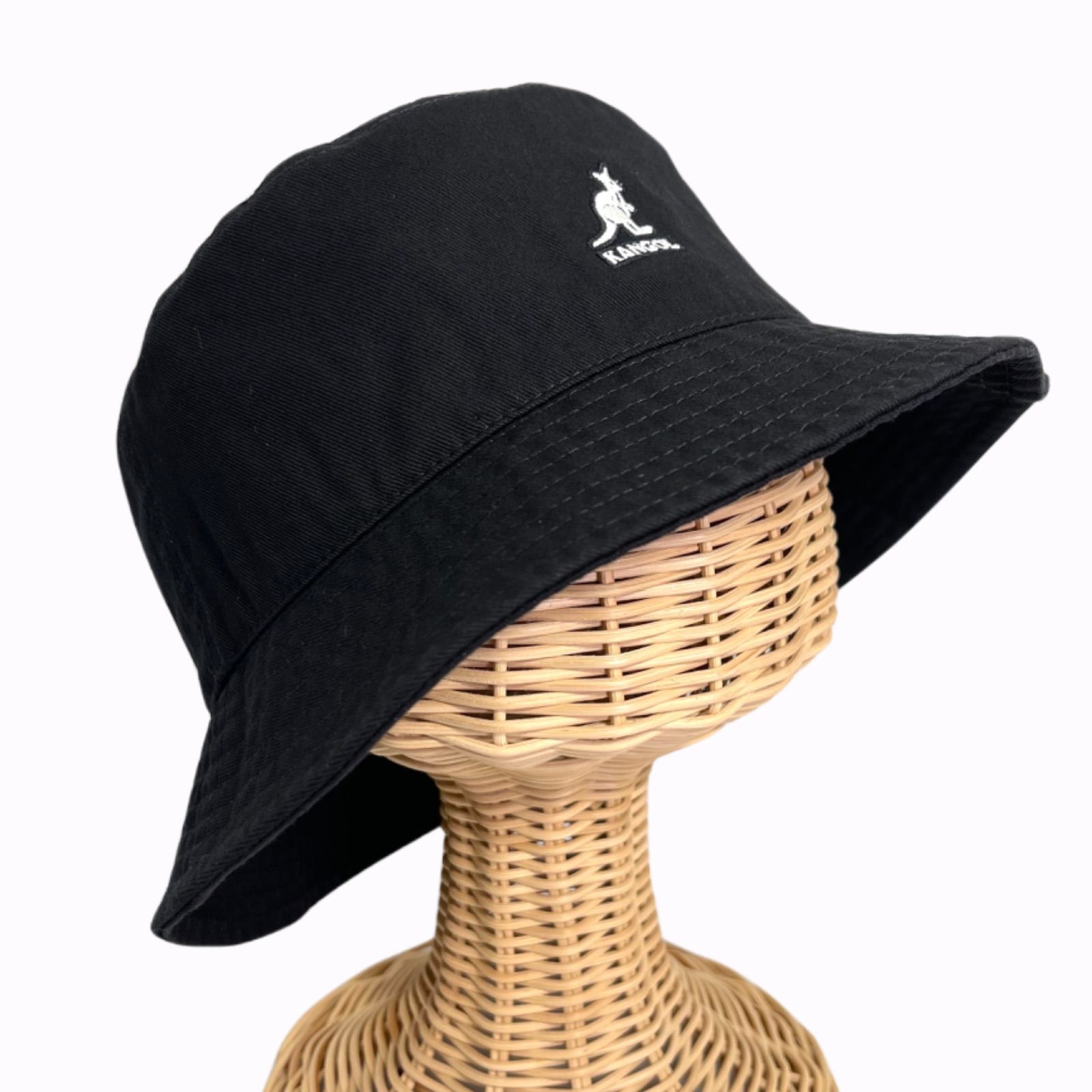 KANGOL　バケットハット　綿素材　洗える　ブラック　XLサイズ 楽天市場】カンゴール ウォッシュド バケットハット ブラック 黒