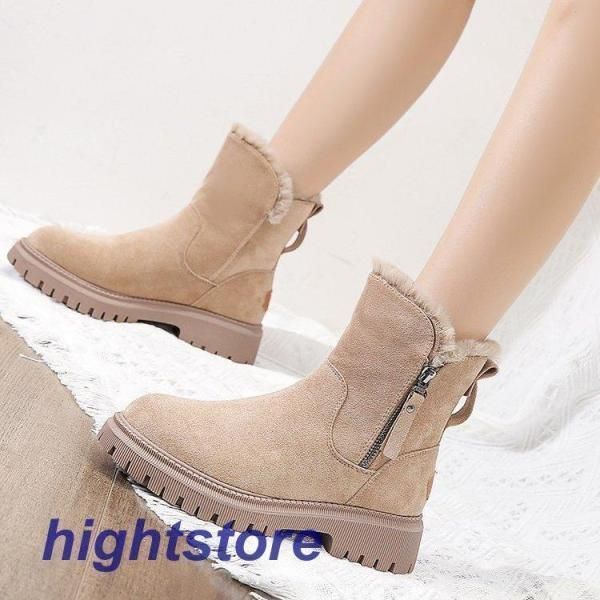 スノーブーツ レディース 秋冬 防寒 ショートグブーツ スノーシューズ ファー 大人 カジュアル 防滑 防水 ウェッジソール 厚底 ウィンターブーツ 冬靴 スノーブーツ レディース 秋冬 防寒 ショートグブーツ スノーシューズ
