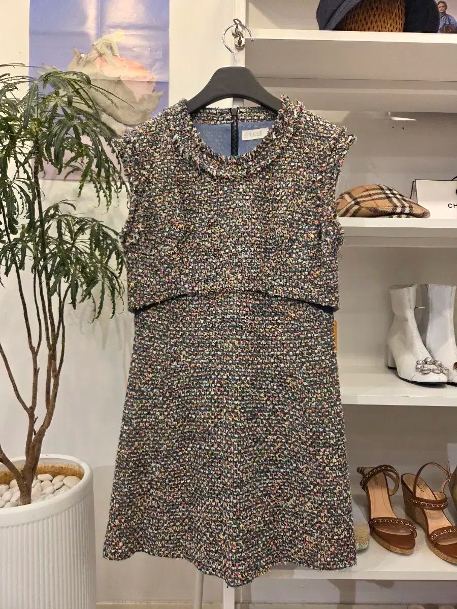 TIME タイム スパンコール ツイード ミニ ONE PIECE