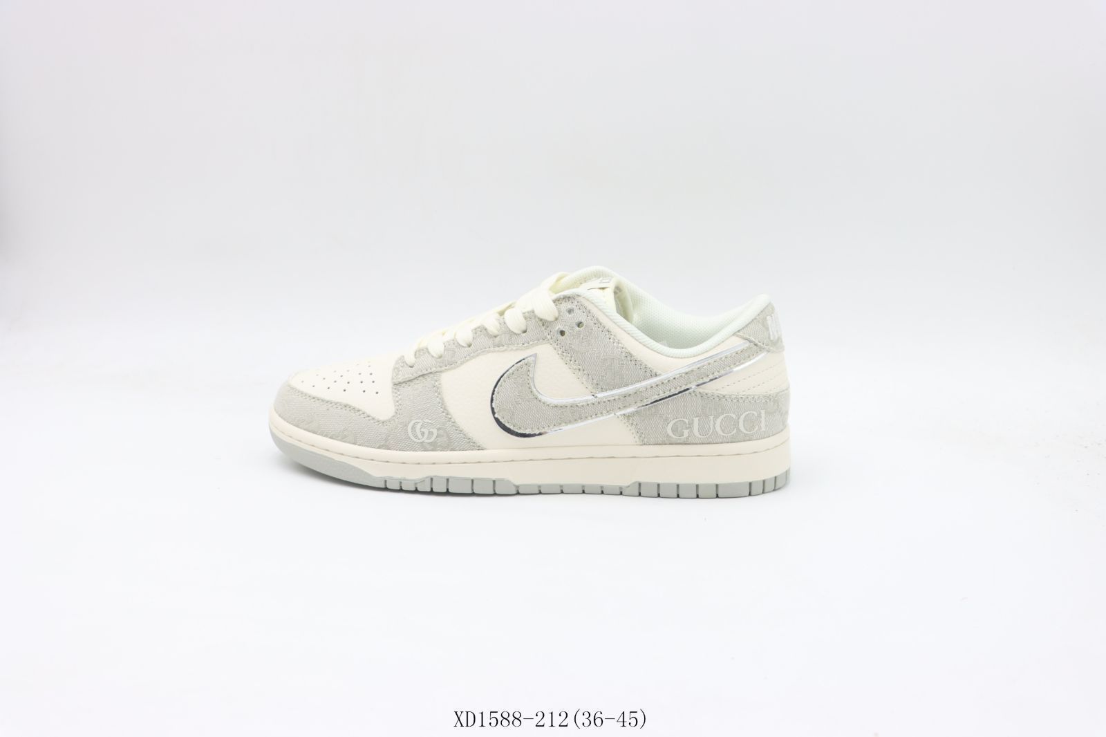 今日 NIKE ナイキ SB ローカットスケートシューズ グレーホワイトグッチ XD1588-212-MM輸入1