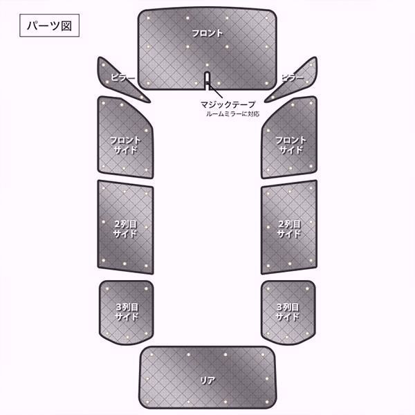 送料無料 サンシェード セレナ C26系 C26 HC26 FC26 HFC26 NC26 FNC26 10枚組 車中泊 アウトドア 日よけ