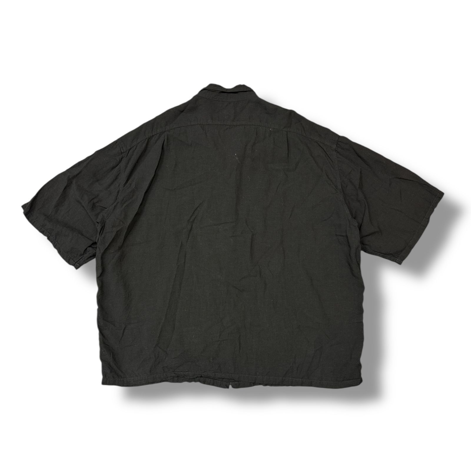 キャピタル ソフトリネン 開襟BIGシャツ(ブラック, size3)