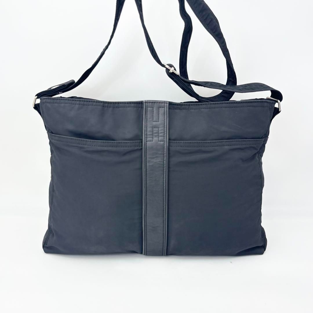 HERMES エルメス アカプルコ バサスMM ナイロン ショルダーバッグ