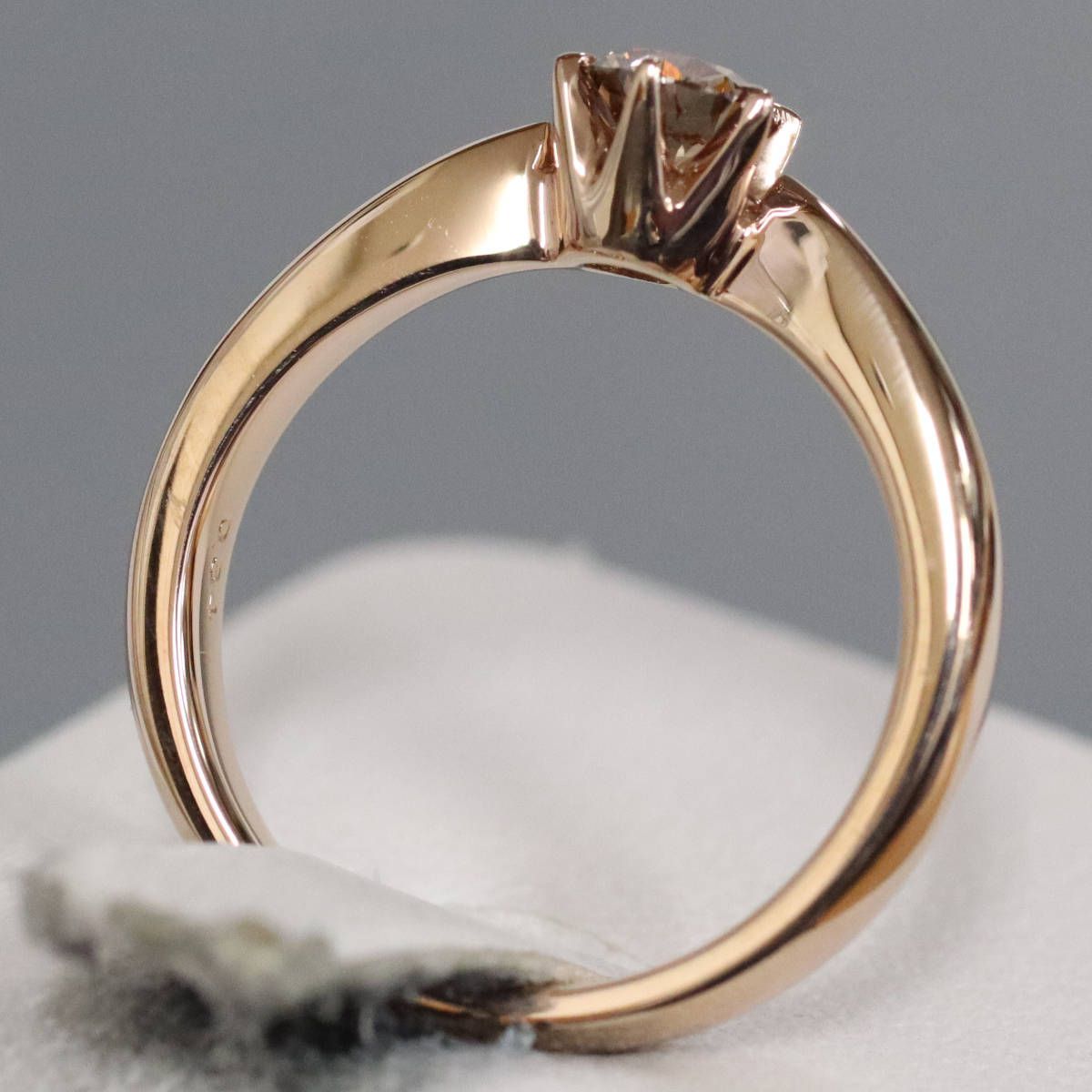 K18PGブラウンダイヤモンドリング D0.34 3.7g #7.5 - メルカリ 
