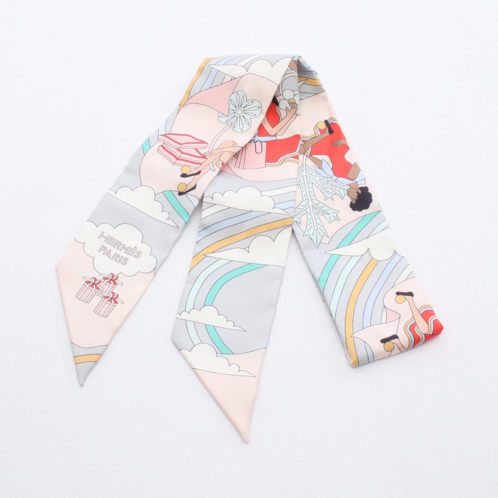 エルメス HERMES スカーフ ツイリー CARRES VOLANTS シルク ツイリー レディース Used A