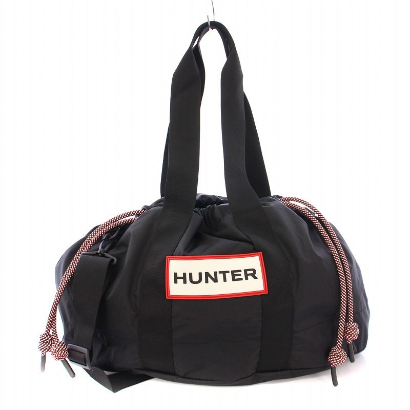 ハンター HUNTER TRAVEL Ripstop H all トラベルリップストップホールドオール 2WAY トートバッグ ハンドバッグ ショルダーバッグ ナイロン ロゴ 黒 ブラック UBW3603NRS |BB