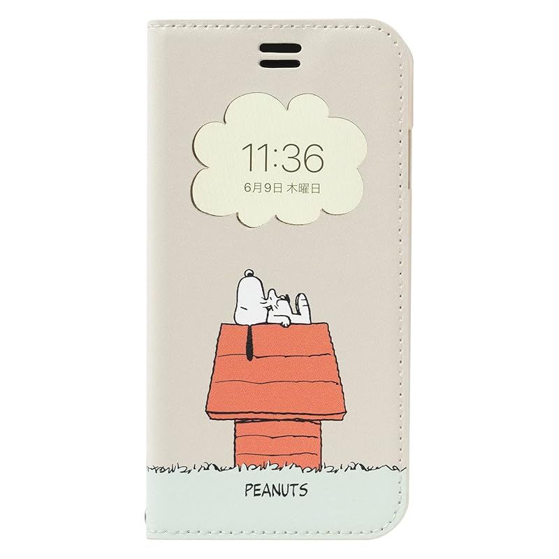 新品　PEANUTS スヌーピー iPhone SE(第3世代/第2世代)/8/7/6s/6 ケース 手帳型 窓付き (スヌーピー/ドッグハウス)