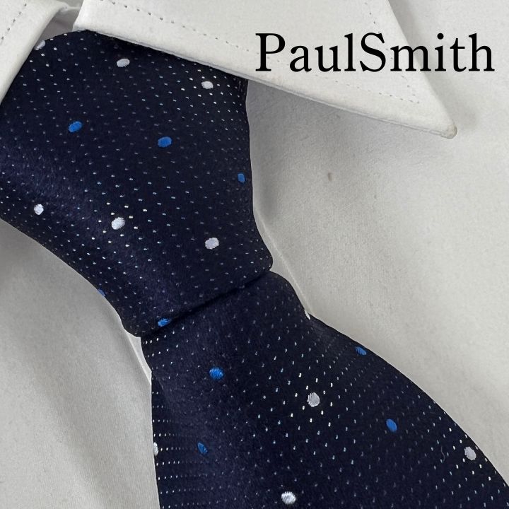 美品》Paul Smith (ポール・スミス) シルクネクタイ ネイビー