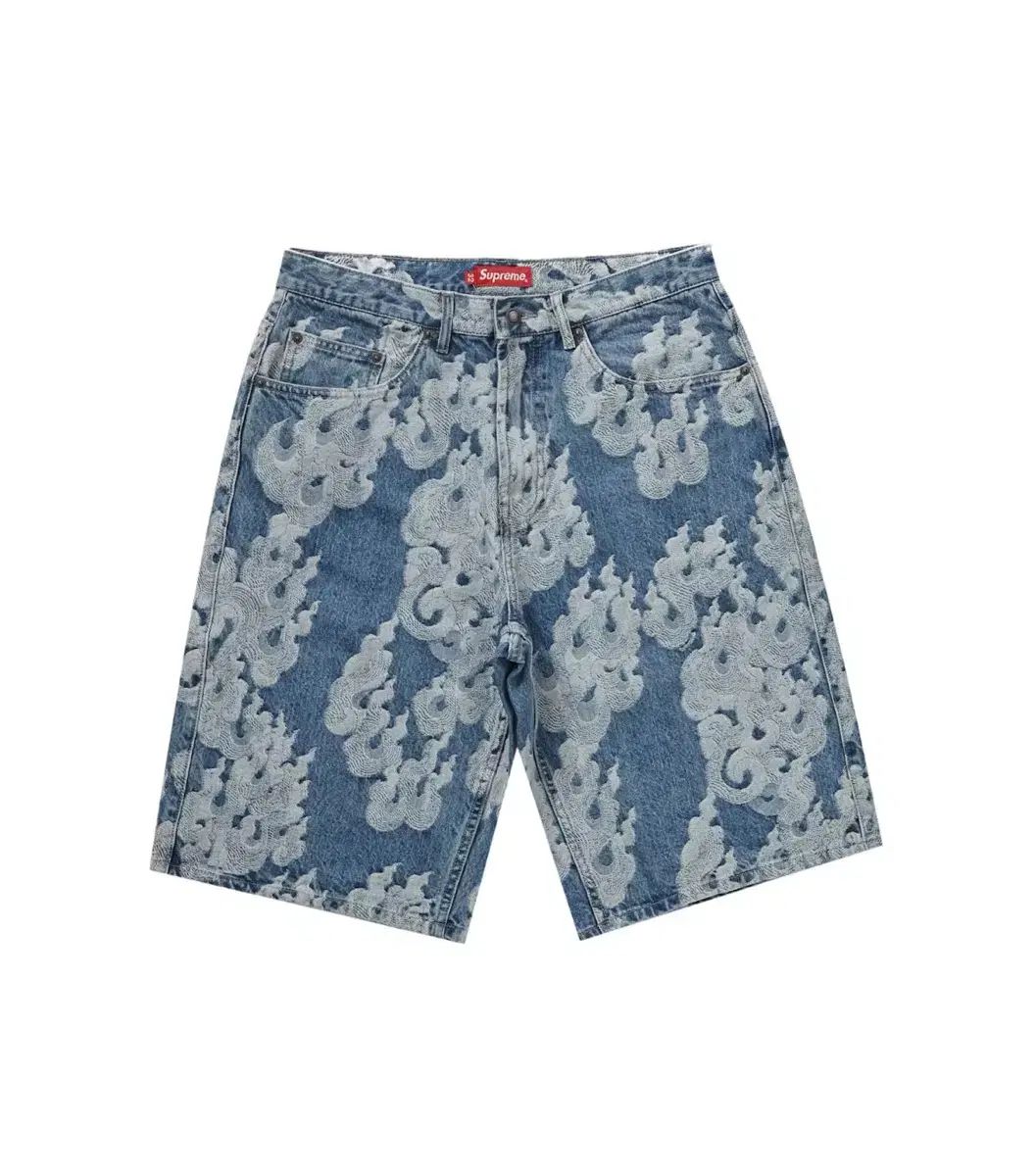 Supreme(シュプリーム) フレイム ジャカード カッティング デニム ショート