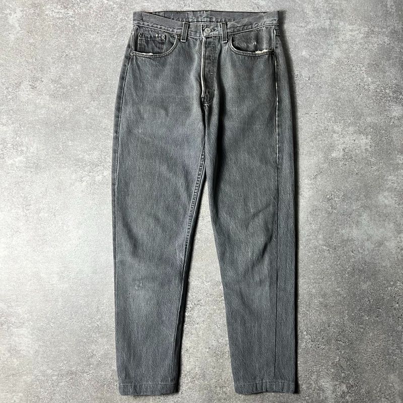 80s USA製 Levis 501 0658 先染め ブラック デニム パンツ 32 / 80年代 アメリカ製 ビンテージ ジーンズ ジーパン 黒