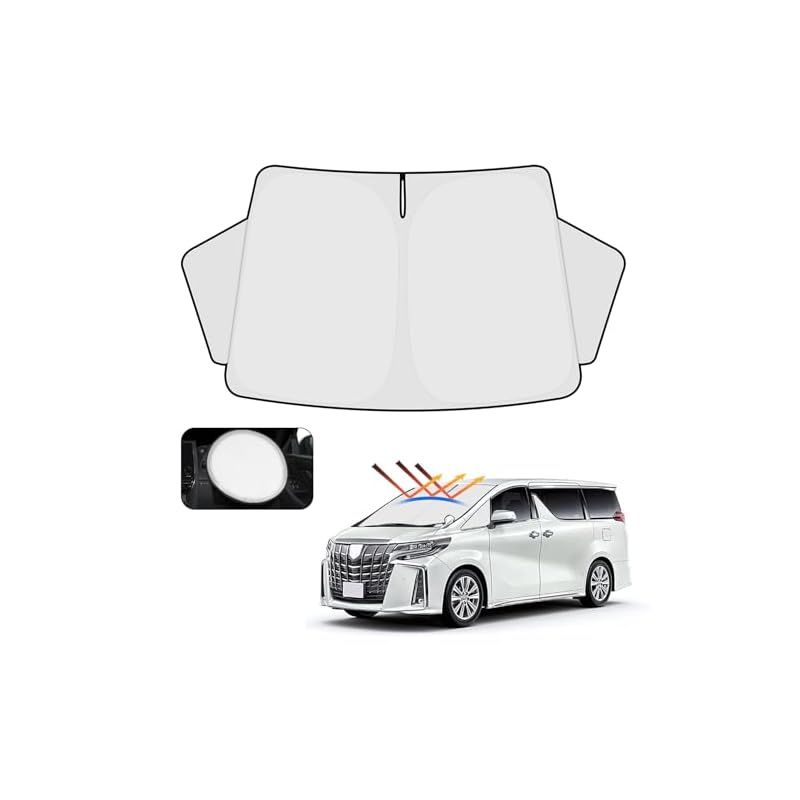 Cartist トヨタ アルファード 30系 フロントサンシェード ALPHARD 3代目 2015年~現行 サンライン サンセット サンフィア フロントガラス サンシェード シェードカーテン マルチサンシェード 遮光性