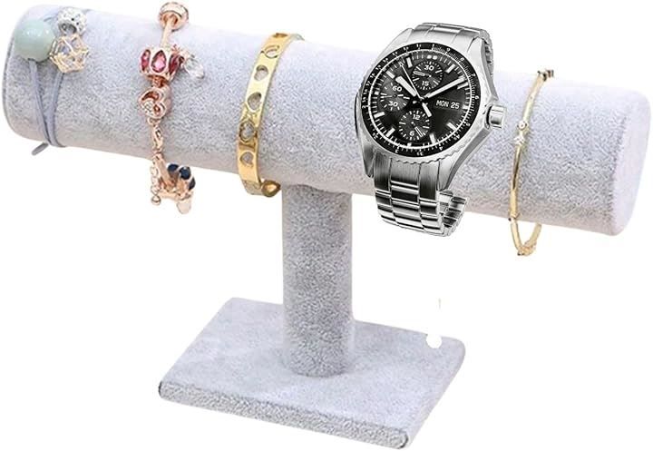 CIWS Display Stand, Watch Accessory, Bracelet, Jewelry, Watch Storage, Display (1 Tier, Gray)