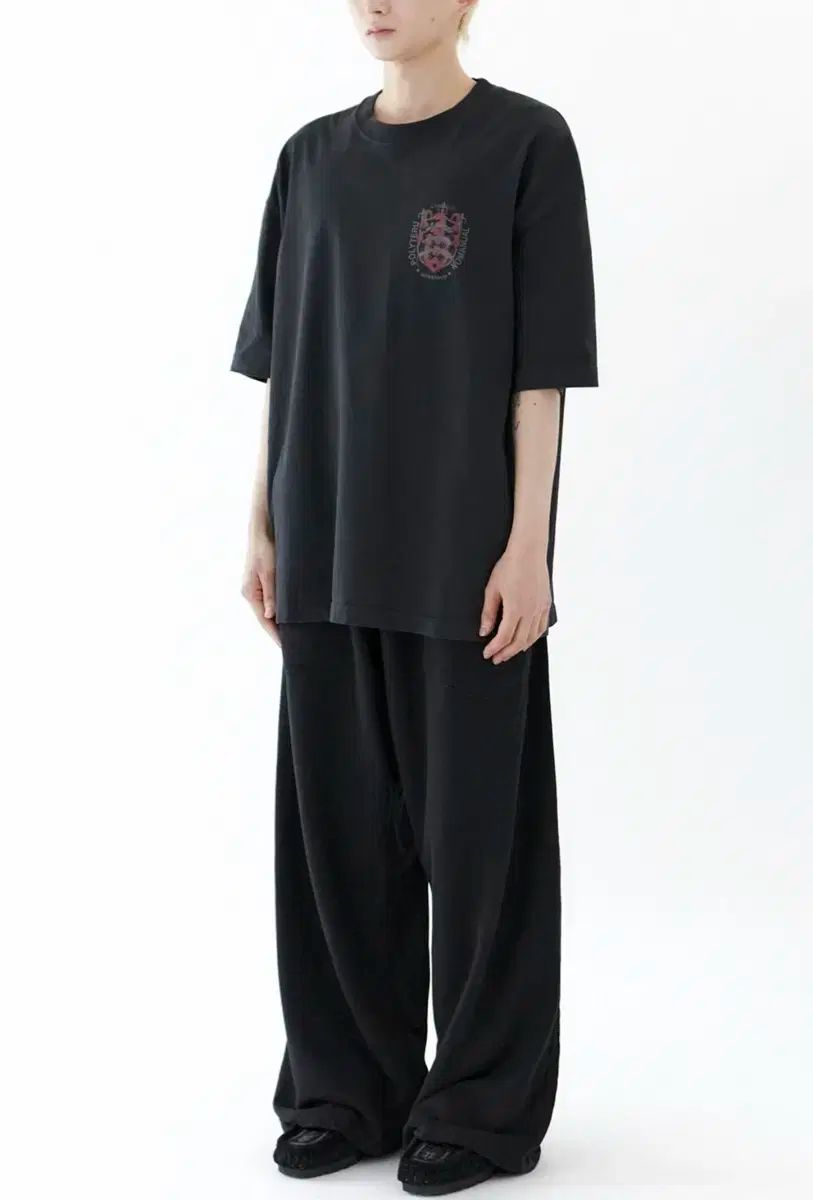 2 POLYTERU x NOMANUAL ノーマニュアル ドッキング パンツ ウォッシュド 黒