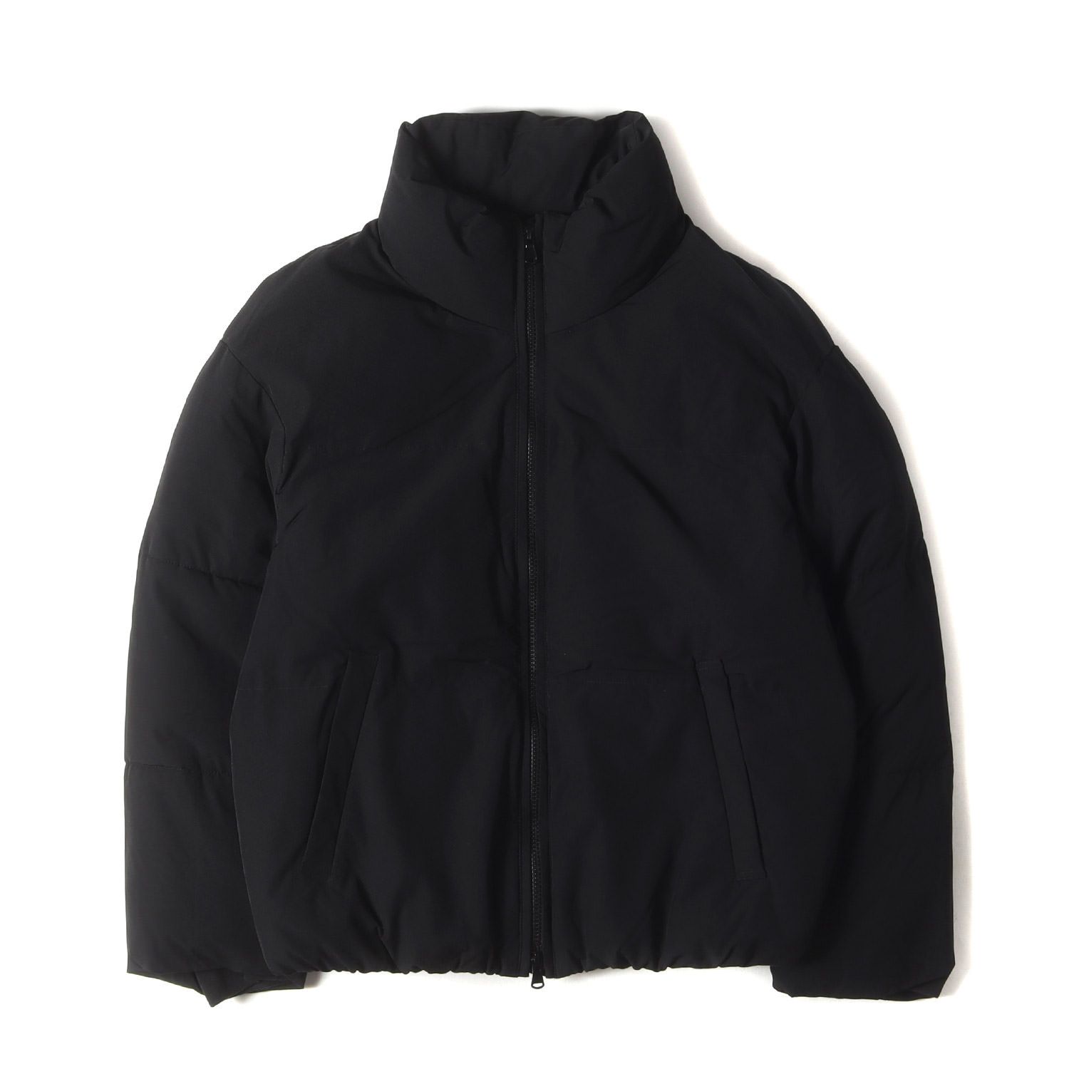 美品 WYM ウィム ジャケット サイズ:S ストレッチ ナイロン ハイネック 中綿 ジャケット ブラック 黒 アウター ブルゾン 上着【メンズ】