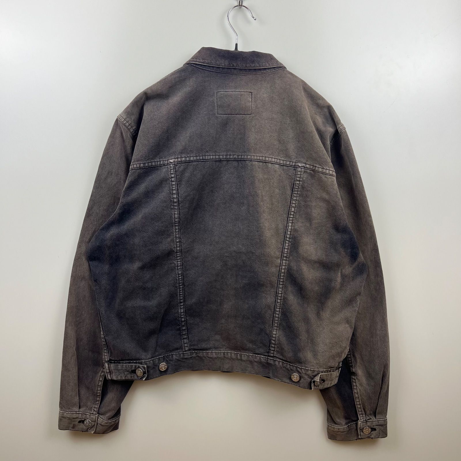 agnes b. homme 90s FRANCE black faded denim jacket M