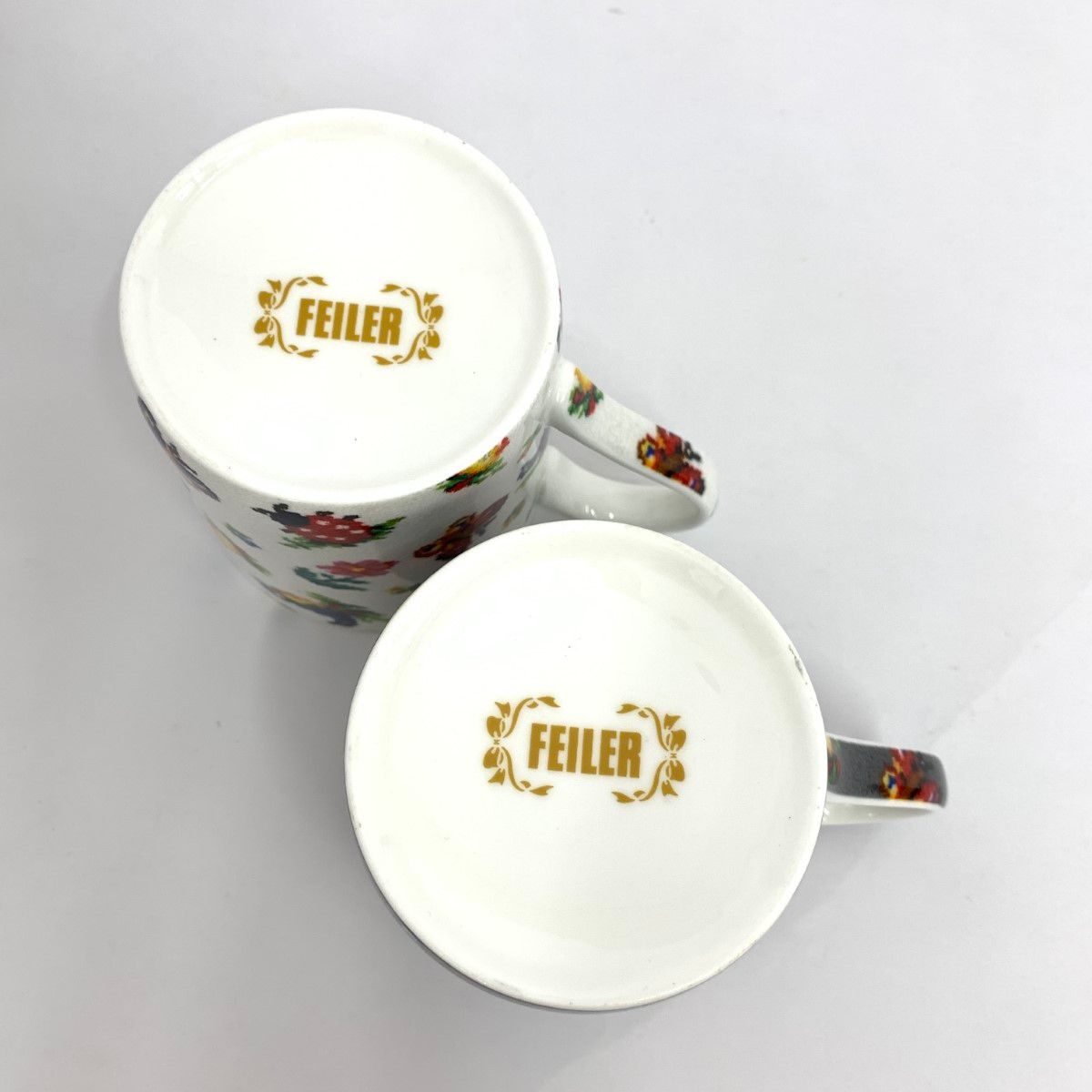 未使用品 FEILER フェイラー ペアマグカップ ブラック/ホワイト 未使用品 FEILER フェイラー ペアマグカップ ブラック/ホワイト