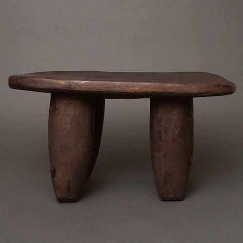 アフリカ コートジボワール セヌフォスツール No.6 セヌフォ族 椅子 民具 アフリカンアート プリミティブアート アフリカ雑貨 一刀彫 彫刻 花台