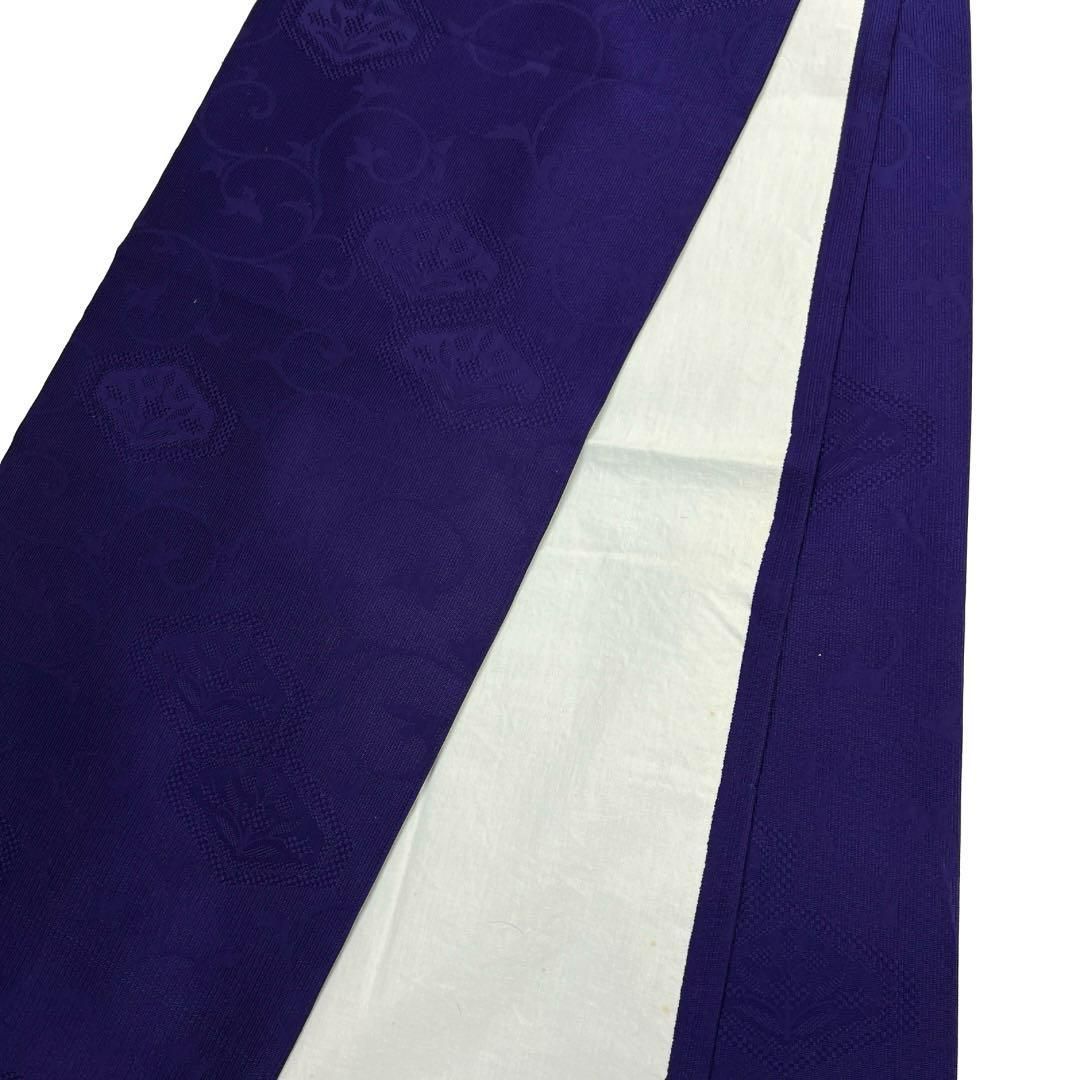 開き名古屋帯　花模様　亀甲　唐草　パープル　着物　023a d 開き名古屋帯花模様亀甲唐草パープル着物023a d