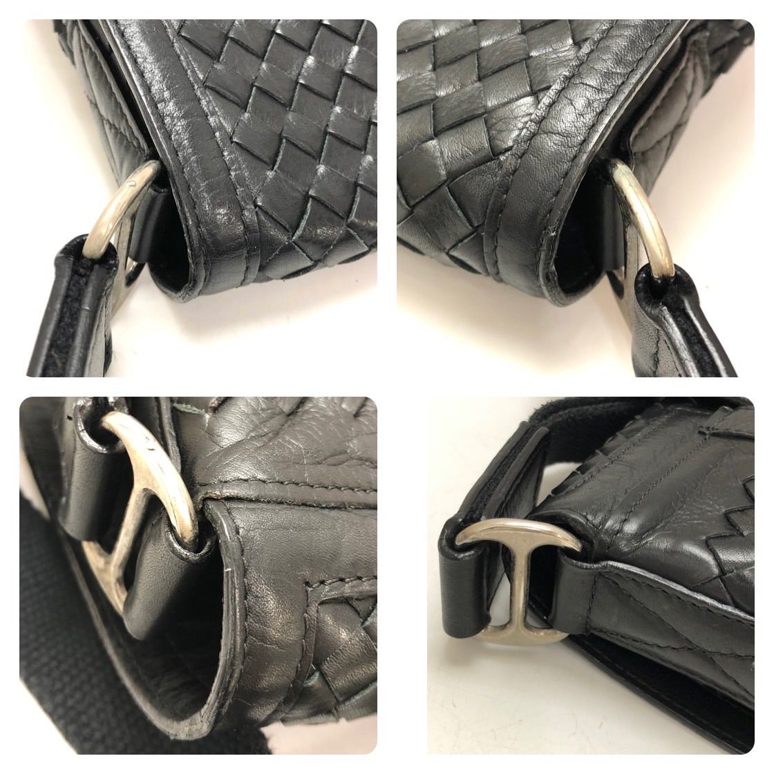 ファロルニ イタリア製 レザー イントレチャート ショルダー 黒色系