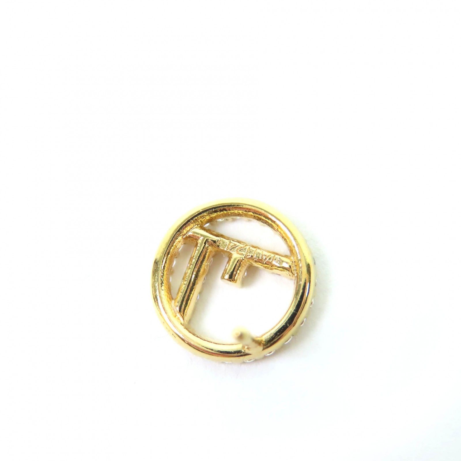 FENDI フェンディ　ピアス(両耳用)ゴールドクリスタル 極美品☆FENDI フェンディ エフ イズ フェンディ ピアス（両耳用