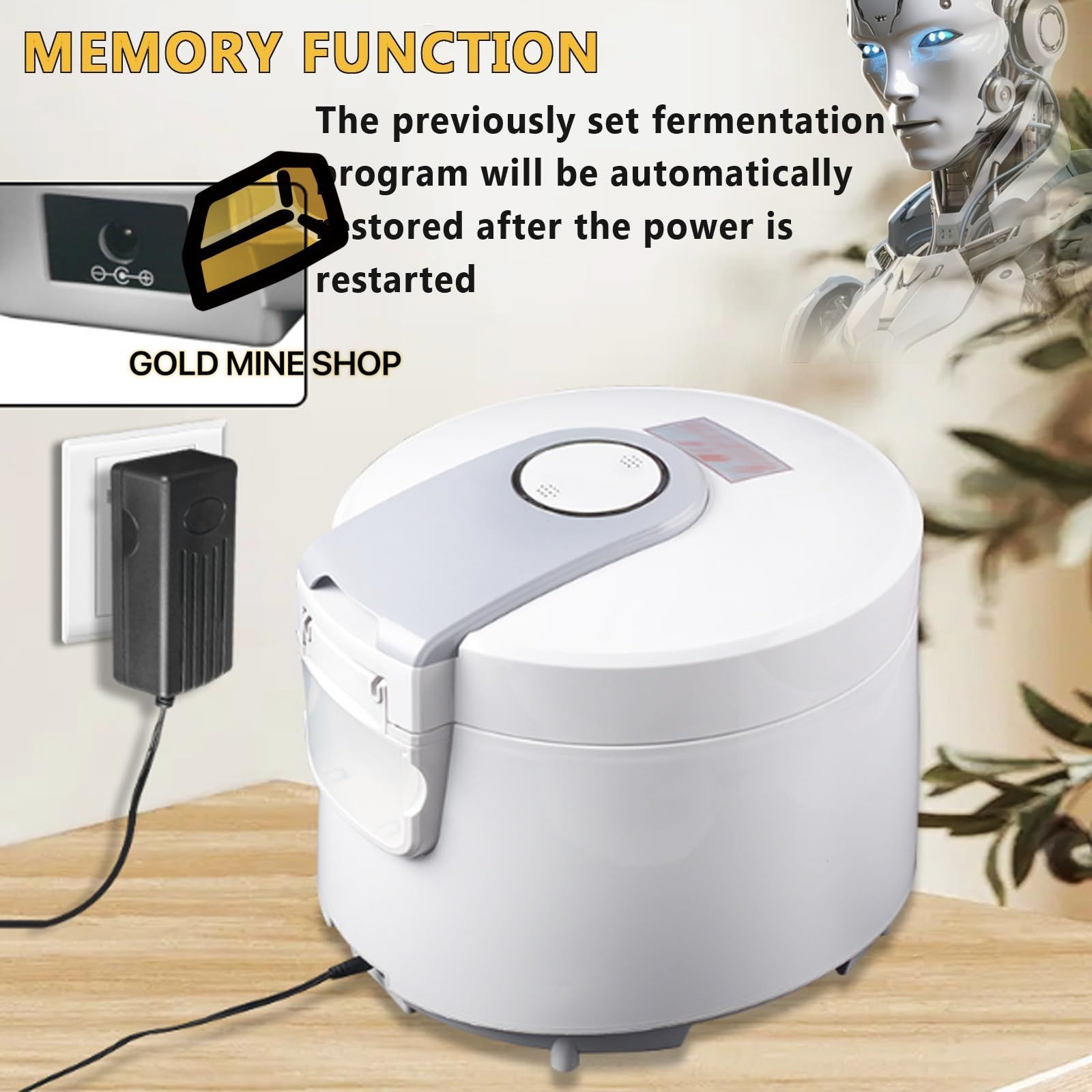 5L黒ニンニク発酵器電気ニンニクスマート発酵機自動ZymolossZymosisポット納豆ヨーグルトメーカー