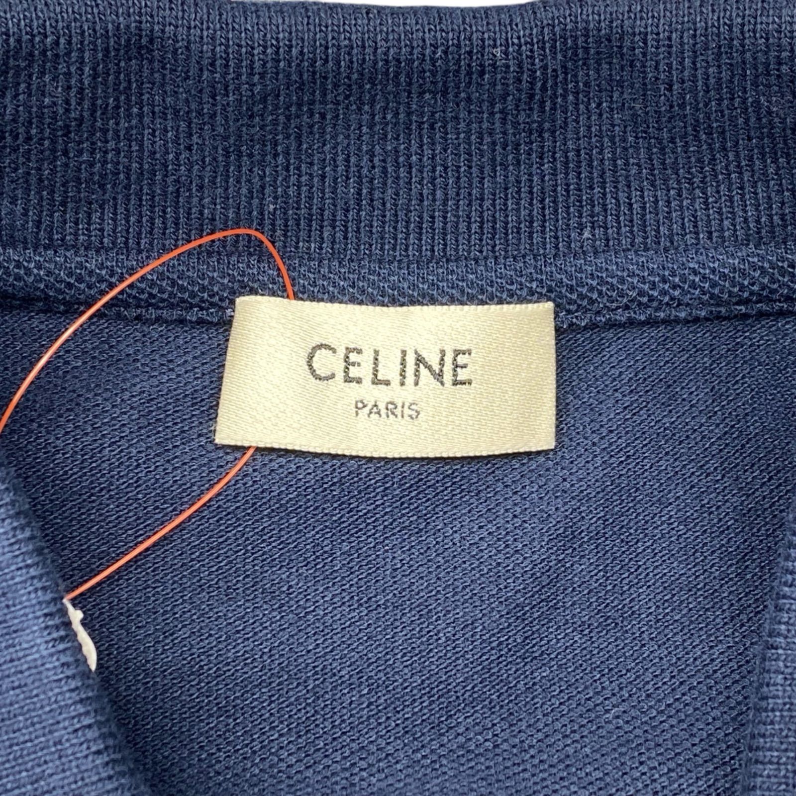 美品 セリーヌ CELINE クラシック ポロシャツ コットンピケ M