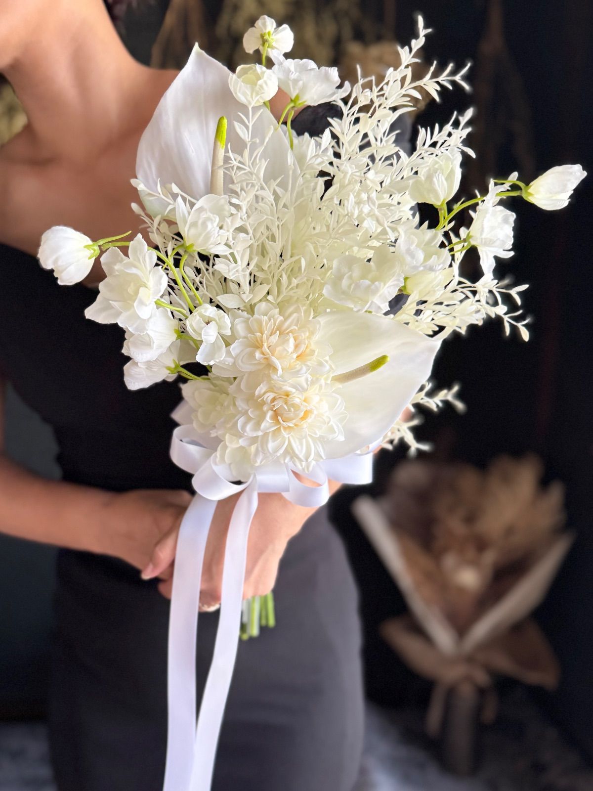 ホワイトクラッチブーケ