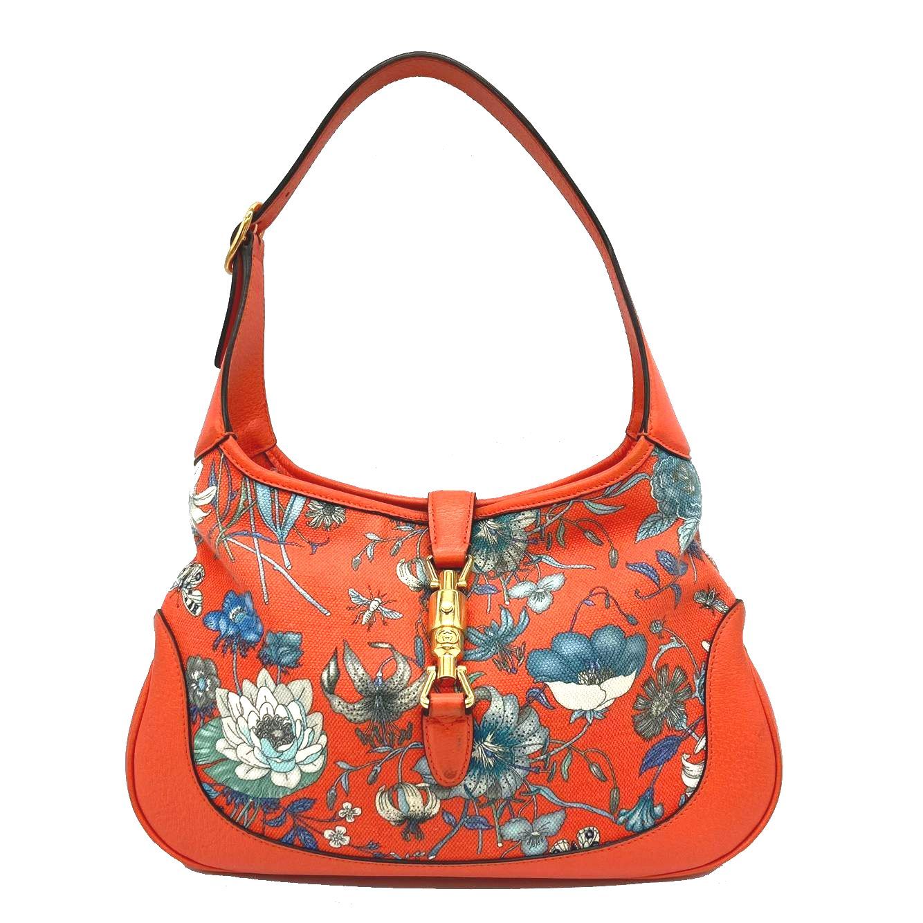 ABランク】GUCCI ニュージャッキー ショルダーバッグ 花柄 フローラ 
