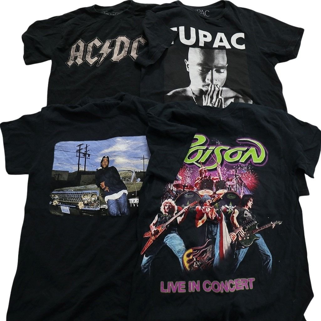 品質保証，得価 古着卸 まとめ売り 音楽・バンド 半袖Tシャツ 16枚セット (メンズ Ｍ /Ｌ ) サブライム ローリングストーンズ NB0609 1円スタート