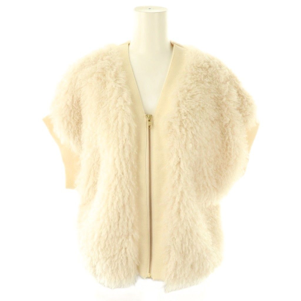 チベットラム風ファーショートベスト - 東京・目白と自由が丘にある