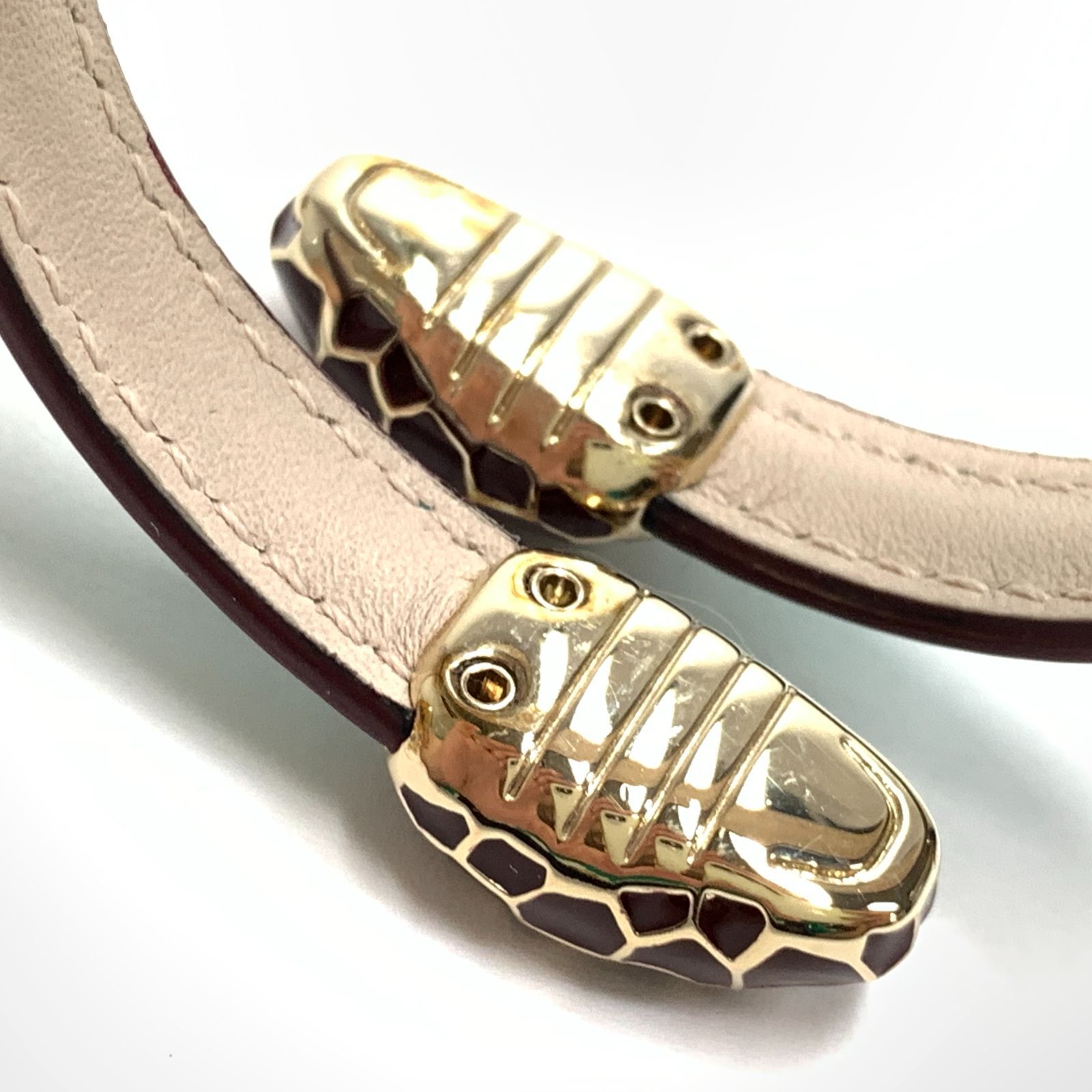 f001 B BVLGARI ブルガリ セルペンティ フォーエバー レザー