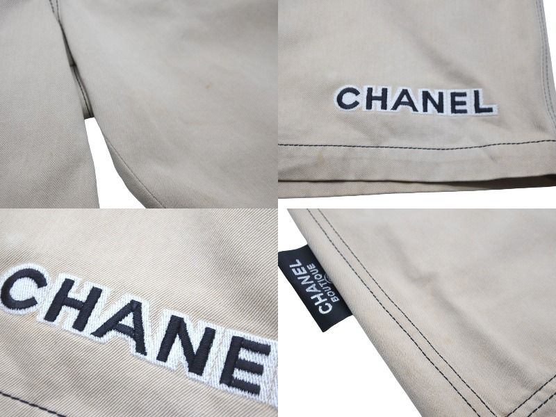 CHANEL シャネル ワイドショートパンツ ココマークボタン P03054V03329  