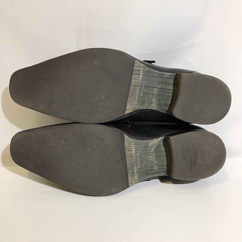 キャサリンハムネット　ビジネスシューズ　ベルトストラップ　ブラック KATHARINE HAMNET LONDON キャサリンハムネットロンドン