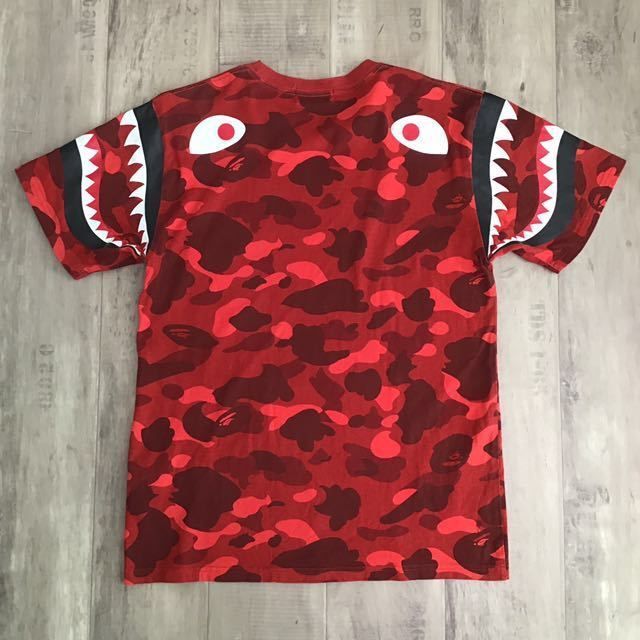 A BATHING APE レッド迷彩 シャークTシャツ 【公式通販】
