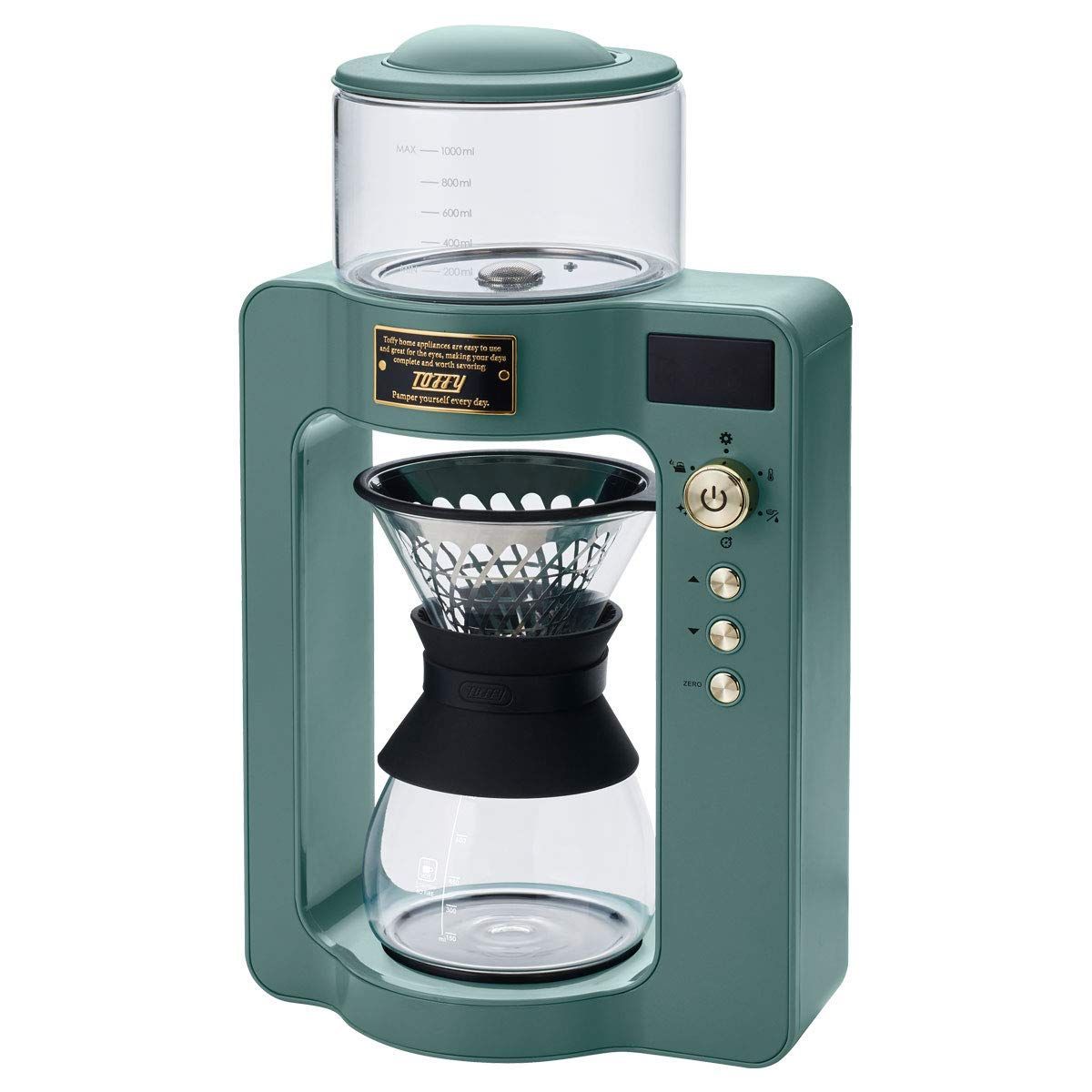 【色: スレートグリーン】ぼん家具 コーヒーマシン 蒸らし機能 オンタイマー 1